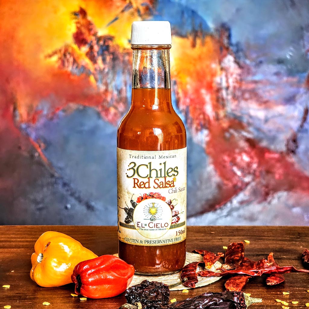 3Chiles Red salsa- El Cielo