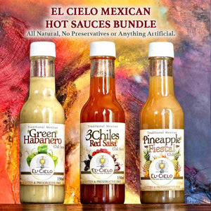 El cielo mexican hot suaces bundle- 3chiles red salsa
