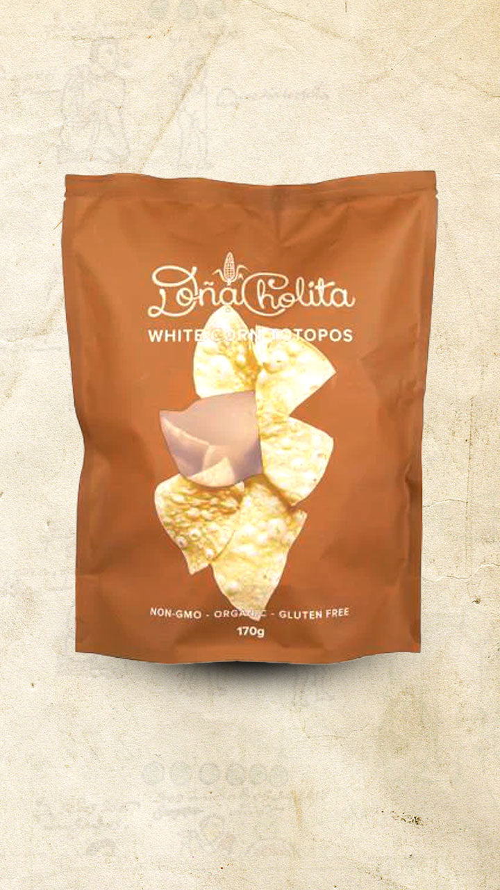 White Corn Chips Mexican Totopos 170g Dona Cholita - El Cielo