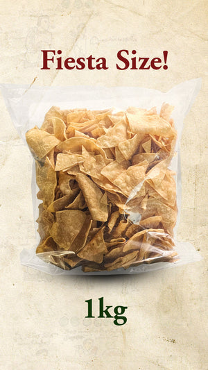 White Corn Chips Mexican White Totopos 1kg Dona Cholita - El Cielo